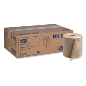 (TRKRK800E)TRK RK800E – Universal Hardwound Roll Towel, 1-Ply, 7.88" x 800 ft, Natural, 6/Carton by ESSITY (6/CT)