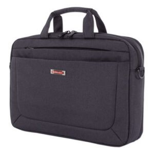 (SWZEXB1009SMCH)SWZ EXB1009SMCH – Cadence 2 Section Briefcase, Fits Devices Up to 15.6", Polyester, 4.5 x 4.5 x 16, Charcoal by THE BUGATTI GROUP INC (1/EA)