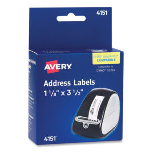 Address Labels; Label; Label Makers; Label Printer Label; Label Printer Labels; Labelmaker; Labelmakers & Supplies; Labels; Personal Computer; Self-Stick; Self-Stick Labels; White; Identifications; Classifications; Stickers; Shipping; Receiving; Mailrooms; AVERY