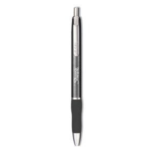(SAN2147528)SAN 2147528 – S-Gel Premium Metal Barrel Gel Pen, Retractable, Medium 0.7 mm, Black Ink, Gun Metal Gray Barrel, Dozen by SANFORD (12/DZ)