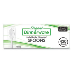 Individually Wrapped; Spoons; Teaspoons; Heavyweight; Flatware; Disposable; Appliances; Convenience; Place Settings; Table Accessories; Tools