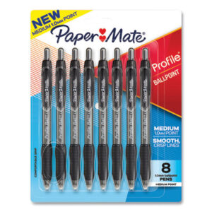 Ball Pen; Ballpoint; Ballpoint Pen; Black Ink; PAPERMATE; Pen; Pens; Profile; Super Bold; Writing Equipment; Writing; Instruments; Utensils; Inkers; Schools; Education; Students