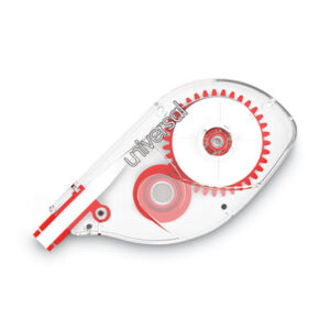 (UNV75610)UNV 75610 – Side-Application Correction Tape, Transparent Red Applicator, 0.2" x 393", 6/Pack by UNIVERSAL OFFICE PRODUCTS (6/PK)