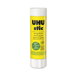 UHU; 1.41 oz.; Acid-Free; Adhesives; Craft Supplies; Drafting/Drawing; Glue & Adhesives; Glue Stick; Glue Sticks; Glue Sticks & Pens; Nontoxic; SAUNDERS; UHU Adhesive; UHU Glue; Washable; Clear Glue; Bonding; Affixers; Hobbies; Crafts; Education; Teachers; Classroom; Art