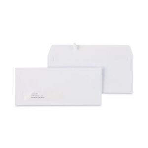 (UNV36322)UNV 36322 – Open-Side Business Envelope, 1 Window, #10, Commercial Flap, Gummed Closure, 4.13 x 9.5, White, 250/Box by UNIVERSAL OFFICE PRODUCTS (250/BX)