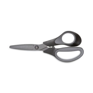(TUD24380500)TUD 24380500 – Non-Stick Titanium-Coated Scissors, 7" Long, 2.88" Cut Length, Gun-Metal Gray Blades, Black/Gray Straight Handle by TRU RED (1/EA)