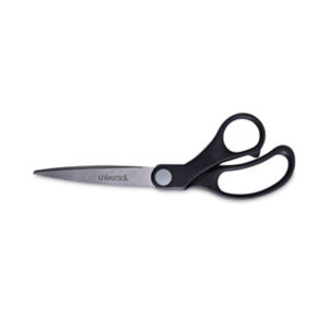 (UNV92010)UNV 92010 – Stainless Steel Office Scissors, 8.5" Long, 3.75" Cut Length, Black Offset Handle by UNIVERSAL OFFICE PRODUCTS (1/EA)