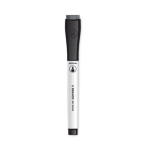 (UBR2925U0112)UBR 2925U0112 – Chisel Tip Low-Odor Dry-Erase Markers with Erasers, Broad Chisel Tip, Black, Dozen by U BRANDS (12/DZ)