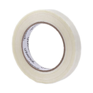 (UNV30018)UNV 30018 – 120# Utility Grade Filament Tape, 3" Core, 18 mm x 54.8 m, Clear by UNIVERSAL OFFICE PRODUCTS (1/RL)