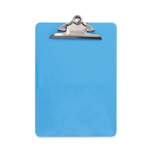 (UNV40307)UNV 40307 – Plastic Clipboard with High Capacity Clip, 1.25" Clip Capacity, Holds 8.5 x 11 Sheets, Translucent Blue by UNIVERSAL OFFICE PRODUCTS (1/EA)