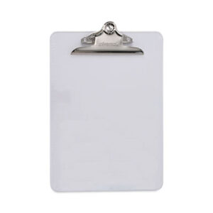 (UNV40308)UNV 40308 – Plastic Clipboard with High Capacity Clip, 1.25" Clip Capacity, Holds 8.5 x 11 Sheets, Clear by UNIVERSAL OFFICE PRODUCTS (1/EA)