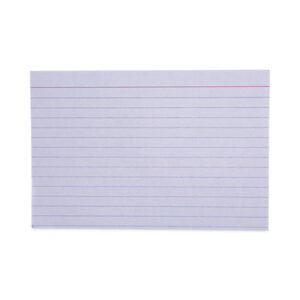 4 x 6 Card Size; White; Cards; Index; Index Card; Recycled Product; Recycled Products; Ruled; UNIVERSAL; Recordkeeping; Study-Aids; Annotations; Reminders; Summaries; Students; Classrooms; Education; Teachers; SPR00461; BSN65261