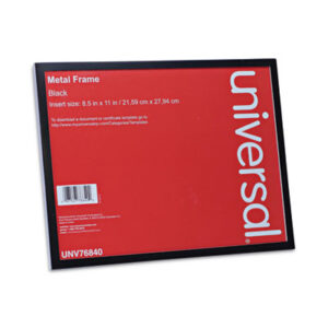 (UNV76840)UNV 76840 – Metal Photo Frame, Aluminum, 8.5 x 11, Black by UNIVERSAL OFFICE PRODUCTS (1/EA)