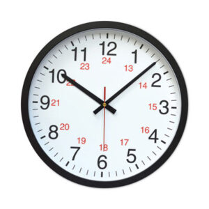 24 Hour Clock; Black; Clock; Clocks; Quartz Movement; Timepiece; UNIVERSAL; Wall; Wall Clock; Chronographs; Chronometers; Timepieces; Tick-tock; Duration-Marker; Time-Keeper; Second Hand
