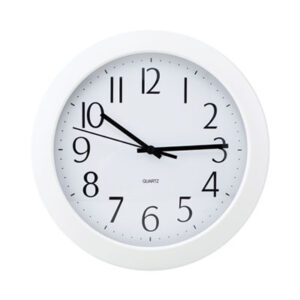 (UNV10461)UNV 10461 – Whisper Quiet Clock, 12" Overall Diameter, White Case, 1 AA (sold separately) by UNIVERSAL OFFICE PRODUCTS (1/EA)