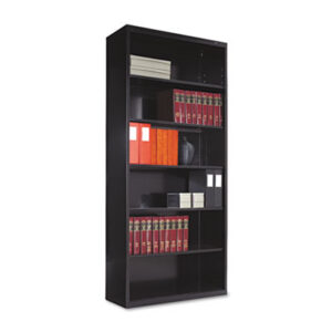 Black; Book; Book Shelf; Book Shelves; Bookcase; Bookcases; Five-Shelf; Furniture; Metal; Shelf; TENNSCO; Racks; Ledges; Trestles; Books