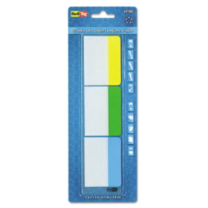 1-1/2 x 2; Assorted Colors; Yellow; Green; Blue; Index Flags; Index Tabs; REDI-TAG; Ring Binder Indexes; Self-Adhesive Tabs; Self-Stick; Tabs; Write-On; Filing; Labeling; Indicators; Directories; Arranging; Files; Identification;diverse iD;DIVERSE ID;Diverse iD;Minority Company;Minority Business Enterprise