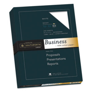 32-Lb. Paper; 8-1/2 x 11 Paper; Business Paper; Connoisseur Collection; Date-Coded Paper; Exceptional Business Paper; Inkjet Paper; Laser Paper; Paper; SOUTHWORTH; Watermarked Paper; White Paper; Consumables; Reproductions; Hard-Copies; Correspondence; Documents100% Cotton Paper