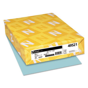 (WAU49521)WAU 49521 – Exact Index Card Stock, 110 lb Index Weight, 8.5 x 11, Blue, 250/Pack by NEENAH PAPER (250/PK)
