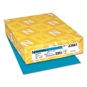 (WAU22661)WAU 22661 – Color Paper, 24 lb Bond Weight, 8.5 x 11, Celestial Blue, 500 Sheets/Ream by NEENAH PAPER (500/RM)
