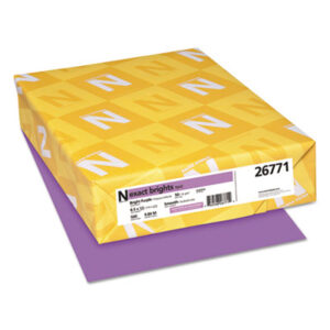 (WAU26771)WAU 26771 – Exact Brights Paper, 20 lb Bond Weight, 8.5 x 11, Bright Purple, 500/Ream by NEENAH PAPER (500/RM)