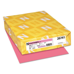 (WAU26741)WAU 26741 – Exact Brights Paper, 20 lb Bond Weight, 8.5 x 11, Bright Pink, 500/Ream by NEENAH PAPER (500/RM)