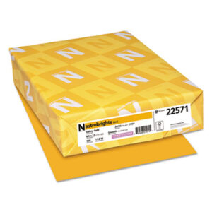 (WAU22571)WAU 22571 – Color Paper, 24 lb Bond Weight, 8.5 x 11, Galaxy Gold, 500 Sheets/Ream by NEENAH PAPER (500/RM)