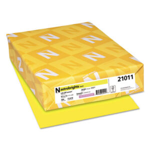 Astrobrights; Astrobright; Astrobrite; Neenah Paper; Colored Paper; Brightest Paper; Bright Colored Paper; Copier; Copy Paper; Inkjet; Laser; Office Paper; Papercrafting; Arts; Craft; Fliers; Posters; FSC; Wausau; 8.5x11; 500; 24 lb; Lift-Off Lemon; Yellow; Bright Yellow; Assortment