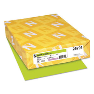 (WAU26791)WAU 26791 – Exact Brights Paper, 20 lb Bond Weight, 8.5 x 11, Bright Green, 500/Ream by NEENAH PAPER (500/RM)