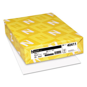 (WAU40411)WAU 40411 – Exact Index Card Stock, 94 Bright, 110 lb Index Weight, 8.5 x 11, White, 250/Pack by NEENAH PAPER (250/PK)