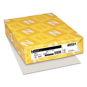 (WAU49591)WAU 49591 – Exact Index Card Stock, 110 lb Index Weight, 8.5 x 11, Gray, 250/Pack by NEENAH PAPER (250/PK)