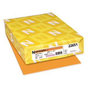 (WAU22651)WAU 22651 – Color Paper, 24 lb Bond Weight, 8.5 x 11, Cosmic Orange, 500/Ream by NEENAH PAPER (500/RM)