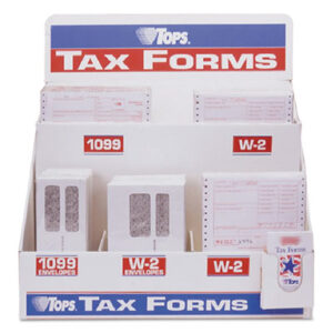 (TOPTAXDL6)TOP TAXDL6 – Six-Part W-2 Tax Form Floor Display, 2019, Plastic, with 50 Forms by TOPS BUSINESS FORMS (/)