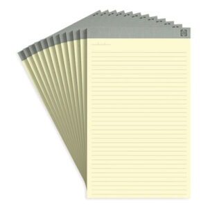 (TUD24419920)TUD 24419920 – Notepads, Wide/Legal Rule, 50 Canary-Yellow 8.5 x 14 Sheets, 12/Pack by TRU RED (12/PK)