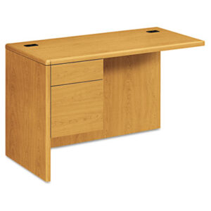 Office Furniture; 10700 Waterfall Edge Series; Furniture; Harvest; Medium Oak; Oak; Office Suites; Return; Wood; Wood Furniture; Wood Office Furniture; Workstation; Reception; Secretarial; Workstations; Add-ons; Desks; Laminate; L-Workstations; L-Stations; Cord Management; Cord Grommet; 3/4 Pedestal; HON