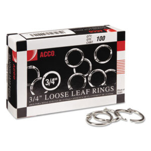 ACCO; Book; Book Ring; Book Rings; Clip & Clamps; Clips & Clamps; Rings; Parts; School; Education; Students