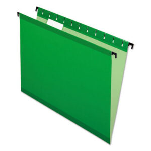 Pendaflex® SureHook™; Hanging File Folders; Hanging File Folders-Standard; Sleeves; Sheaths; Shells; Organization; Storage; HFF; Hanging Folders; Folders; Files; Reinforced; Green