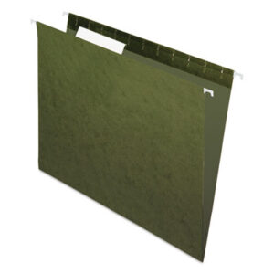 Pendaflex; 1/3 Tab Cut; File Folders; Green; Hanging; Hanging File Folders; Hanging File Folders & Supplies; Letter Size; PENDAFLEX ESSENTIALS; Recycled Product; Standard Green; Sleeves; Sheaths; Shells; Organization; Storage