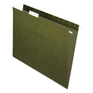 Pendaflex; 1/5 Cut Tab; File Folders; Green; Hanging; Hanging File Folders; Hanging File Folders & Supplies; Letter Size; PENDAFLEX ESSENTIALS; Recycled Product; Standard Green; Sleeves; Sheaths; Shells; Organization; Storage