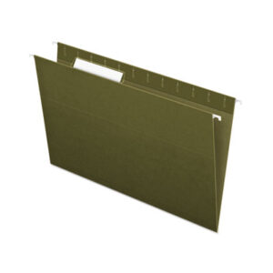 Pendaflex; 1/3 Tab Cut; File Folders; Green; Hanging; Hanging File Folders; Hanging File Folders & Supplies; Legal Size; PENDAFLEX ESSENTIALS; Recycled Product; Standard Green; Sleeves; Sheaths; Shells; Organization; Storage