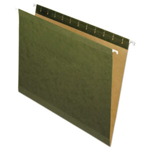 Diskette Pocket; File Folders; Green; Hanging; Hanging File Folder; Letter; No Tab; PENDAFLEX; Polylaminate; Recycled Product; Reinforced; Standard Green; Sleeves; Sheaths; Shells; Organization; Storage