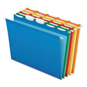 1/5 cut; Assorted Colors; File Folders; Hanging; Hanging File Folder; Letter; PENDAFLEX; Ready Tab; Recycled; Recycled Product; Sleeves; Sheaths; Shells; Organization; Storage