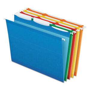 1/3 cut; Assorted Colors; File Folders; Hanging; Hanging File Folder; Letter; PENDAFLEX; Ready Tab; Recycled; Recycled Product; Sleeves; Sheaths; Shells; Organization; Storage