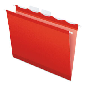 1/5 cut; File Folders; Hanging; Hanging File Folder; Letter; PENDAFLEX; Ready Tab; Recycled; Recycled Product; Red; Sleeves; Sheaths; Shells; Organization; Storage