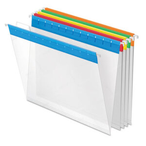 1/5 Cut Tabs; Assorted Colors; Colored Tab; EasyView; File Folders; Folders; Hanging Folders; Letter Size; PENDAFLEX; Poly Hanging Folders; See-Through; Top-Tab; Sleeves; Sheaths; Shells; Organization; Storage