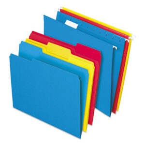 AMPAD; Assorted Colors; Combo Filing Kit; File Folders; Hanging File Folders; Inserts; Interior Folders; Letter Size; Tabs; Sleeves; Sheaths; Shells; Organization; Storage