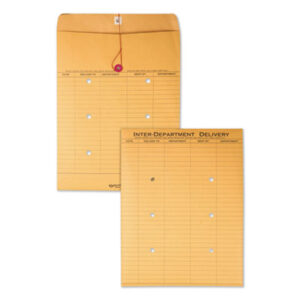 10 x 13; Button; Envelope; Envelopes; Interoffice; Interoffice Envelope; Kraft; QUALITY PARK; String-Tie; String-Tie Envelope; Posts; Letters; Packages; Mailrooms; Shipping; Receiving; Stationery