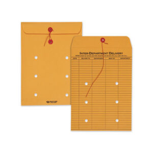 9 x 12; Button; Envelope; Envelopes; Interoffice; Interoffice Envelope; Kraft; QUALITY PARK; String-Tie; String-Tie Envelope; Posts; Letters; Packages; Mailrooms; Shipping; Receiving; Stationery