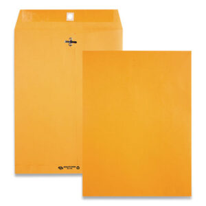 28-lb. Sub.; 9 x 12; Clasp; Clasp Envelopes; Envelope; Envelopes; Kraft Envelope; Mailer; QUALITY PARK; Recycled; Posts; Letters; Packages; Mailrooms; Shipping; Receiving; Stationery