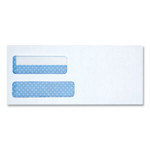 (UNV36103)UNV 36103 – Double Window Business Envelope, #10, Square Flap, Gummed Closure, 4.13 x 9.5, White, 500/Box by UNIVERSAL OFFICE PRODUCTS (500/BX)
